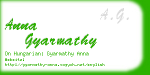 anna gyarmathy business card